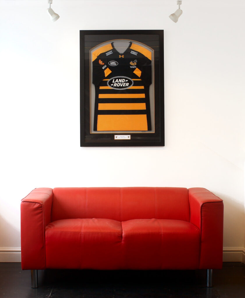 Wasps Rugby Shirt Framed