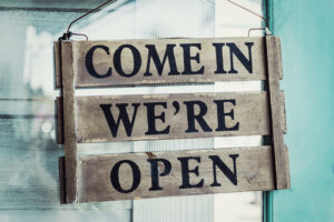 open shop sign