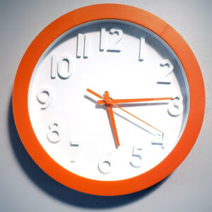 Orange Wall Clock